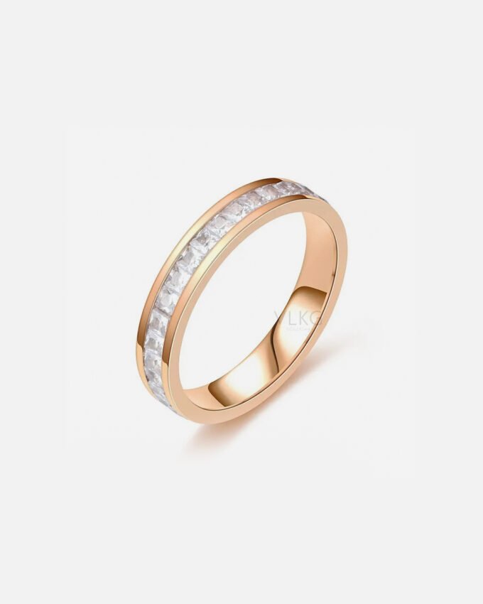 Anillo Square Zircon Rose Gold