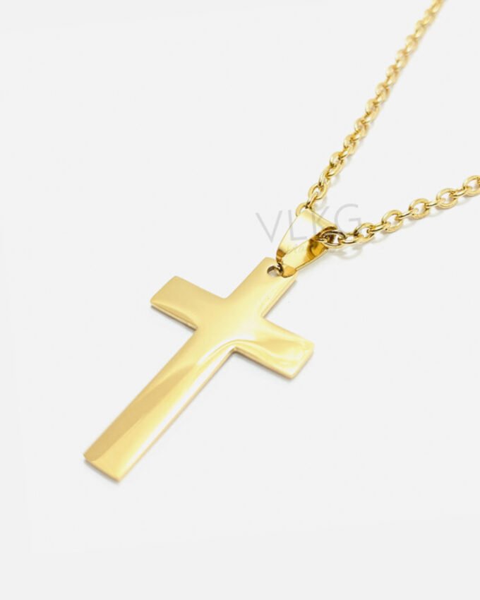Collar Cruz Plana Gold