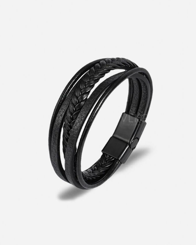 Pulsera Cuero Gothe Black