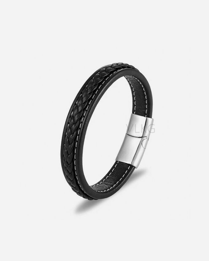 Pulsera Cuero Roma Black