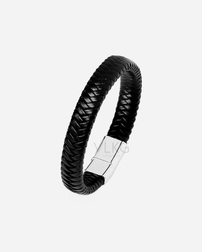 Pulsera Cuero Trenzado Doble